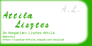 attila lisztes business card